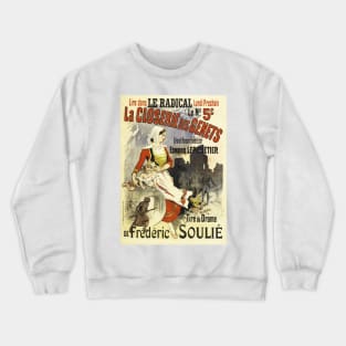 La Closerie Des Genets by jules Cheret 1896 Vintage French Advertisement Art Crewneck Sweatshirt